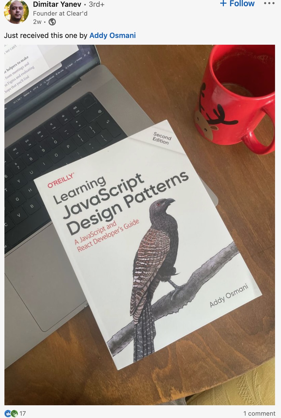 photo of learning javascript design patterns book