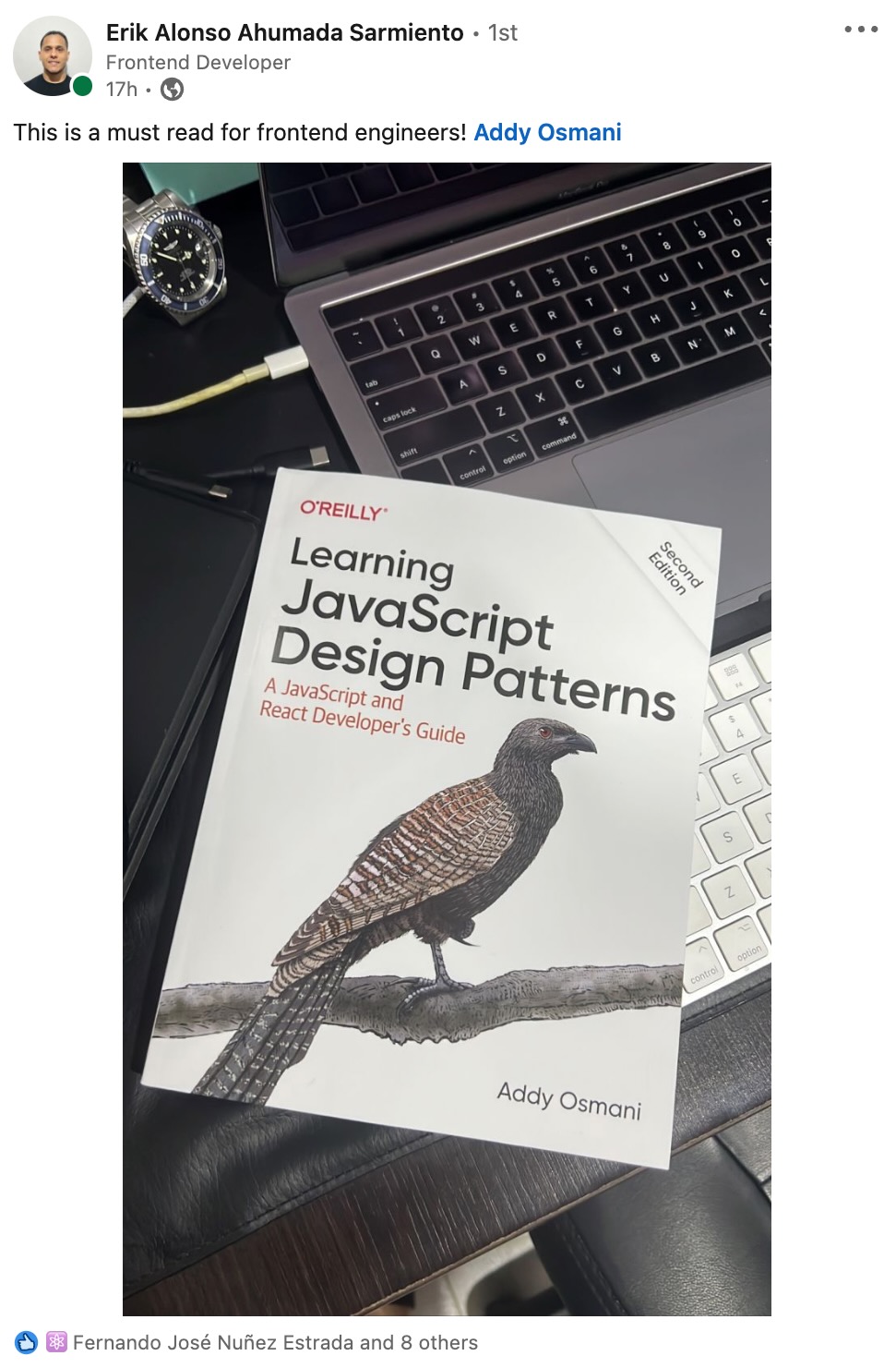 photo of learning javascript design patterns book